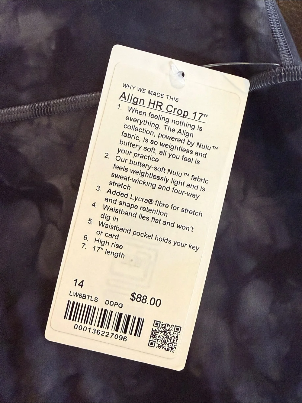 NWT Lululemon Align HR Crop 17